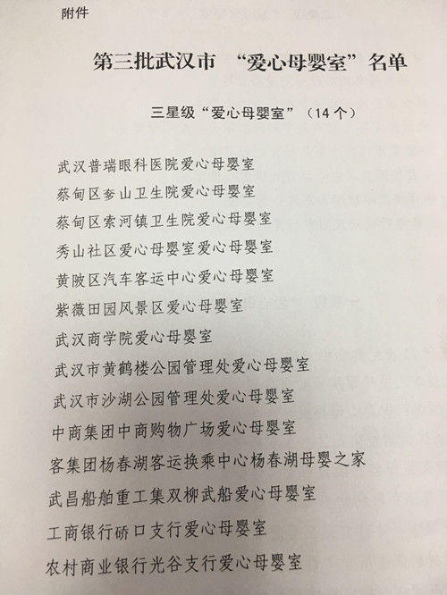 武汉普瑞眼科医院“爱心母婴室”获市总工会三星级授牌